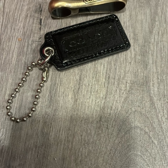 Coach Black and Gold Keychain and Coach purse clip - Picture 1 of 1